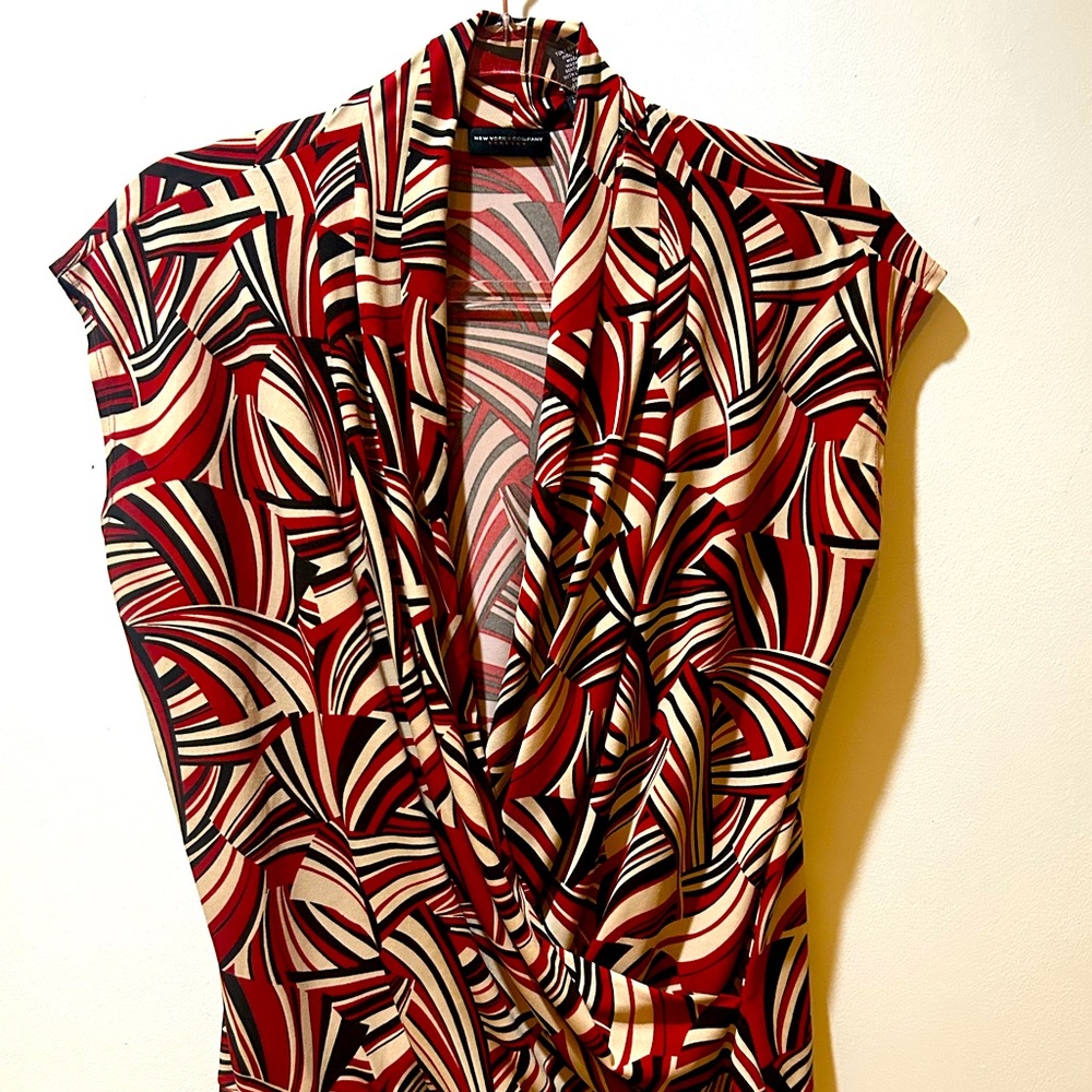 New York & Company Multicolored Blouse